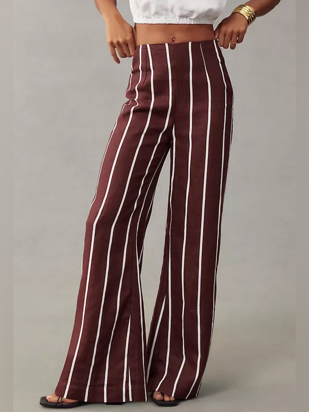 Anthropologie Faithfull La Plage De Mau Linen Pants medium